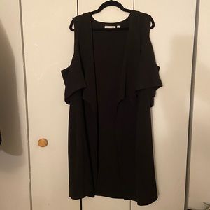 Black long flowing vest